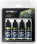 Vallejo: 77.266 - True Metallic Metal - Amber Green Paint Set (4)